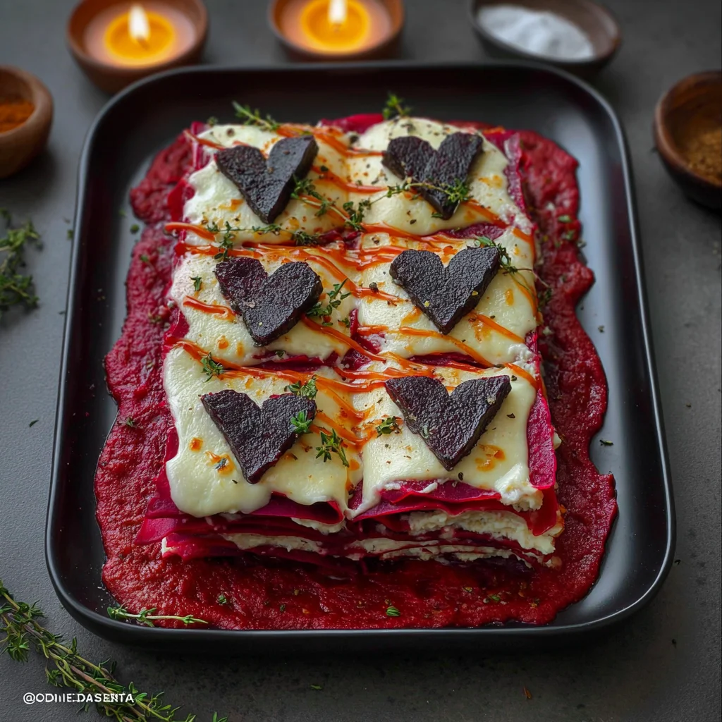 Bleeding Heart Beet Lasagna – Rich, Cheesy & Perfectly Haunting for Halloween!