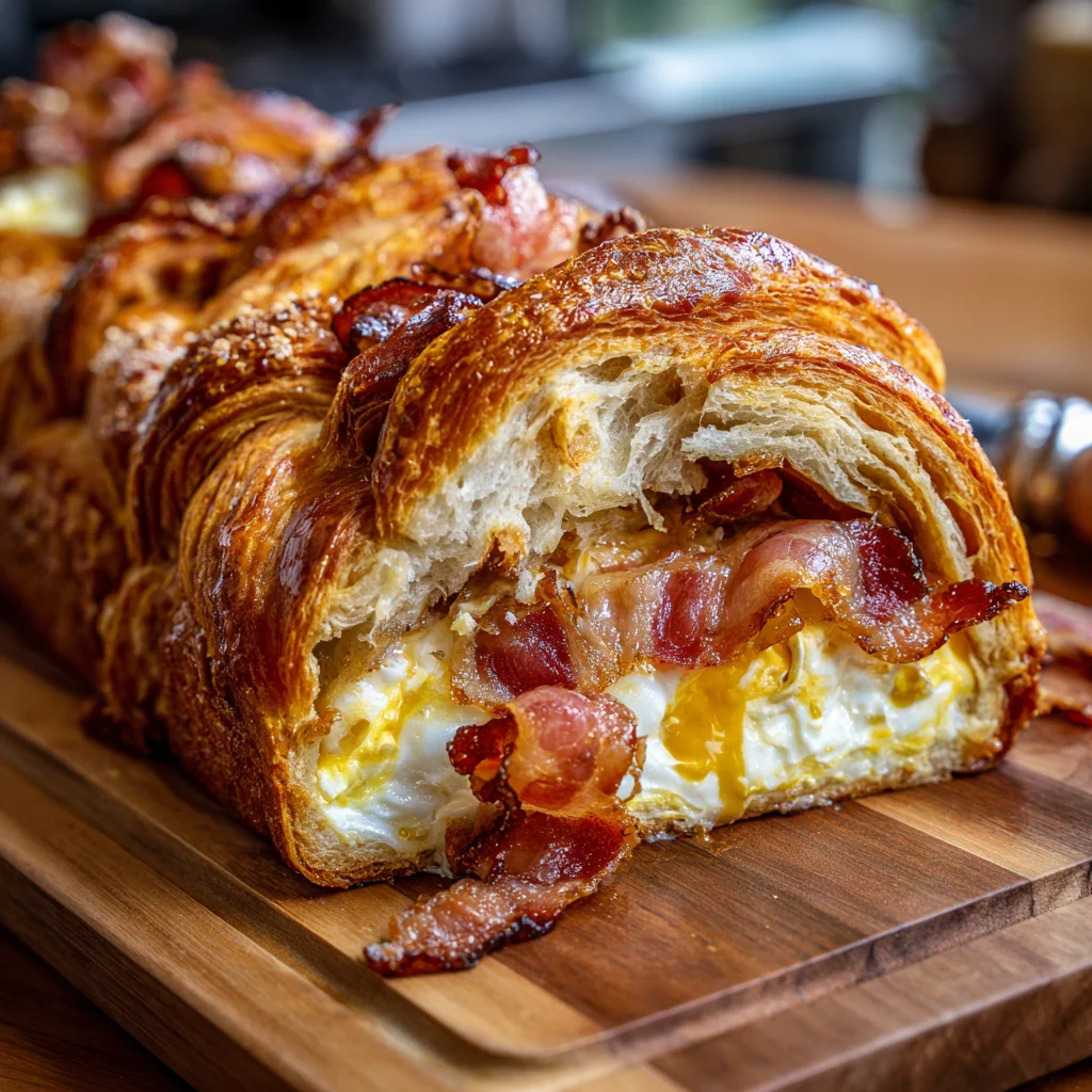 Maple Bacon Croissant Loaf – Buttery, Sweet & Irresistibly Savory!