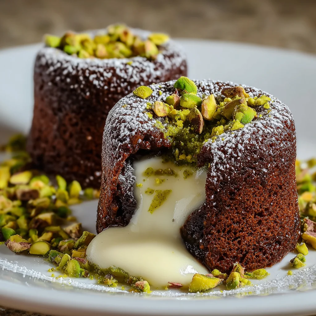 Pistachio Chocolate Lava Cakes – Rich, Melty & Elegantly Decadent!