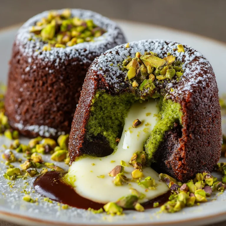 Pistachio Chocolate Lava Cakes – Rich, Melty & Elegantly Decadent!