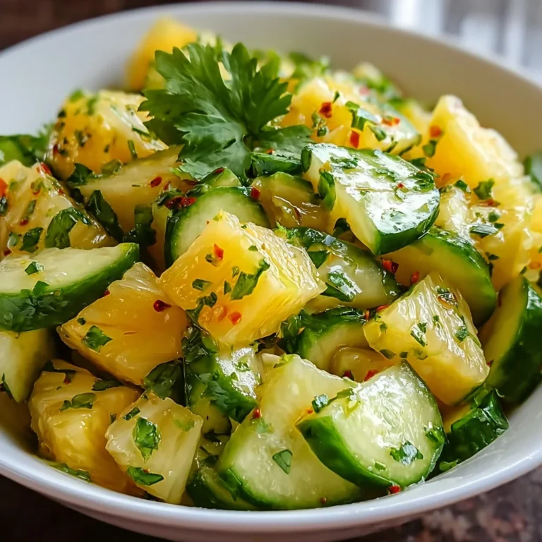 Refreshing Pineapple Cucumber Salad – Crisp, Juicy & Bursting with Tropical Flavor!