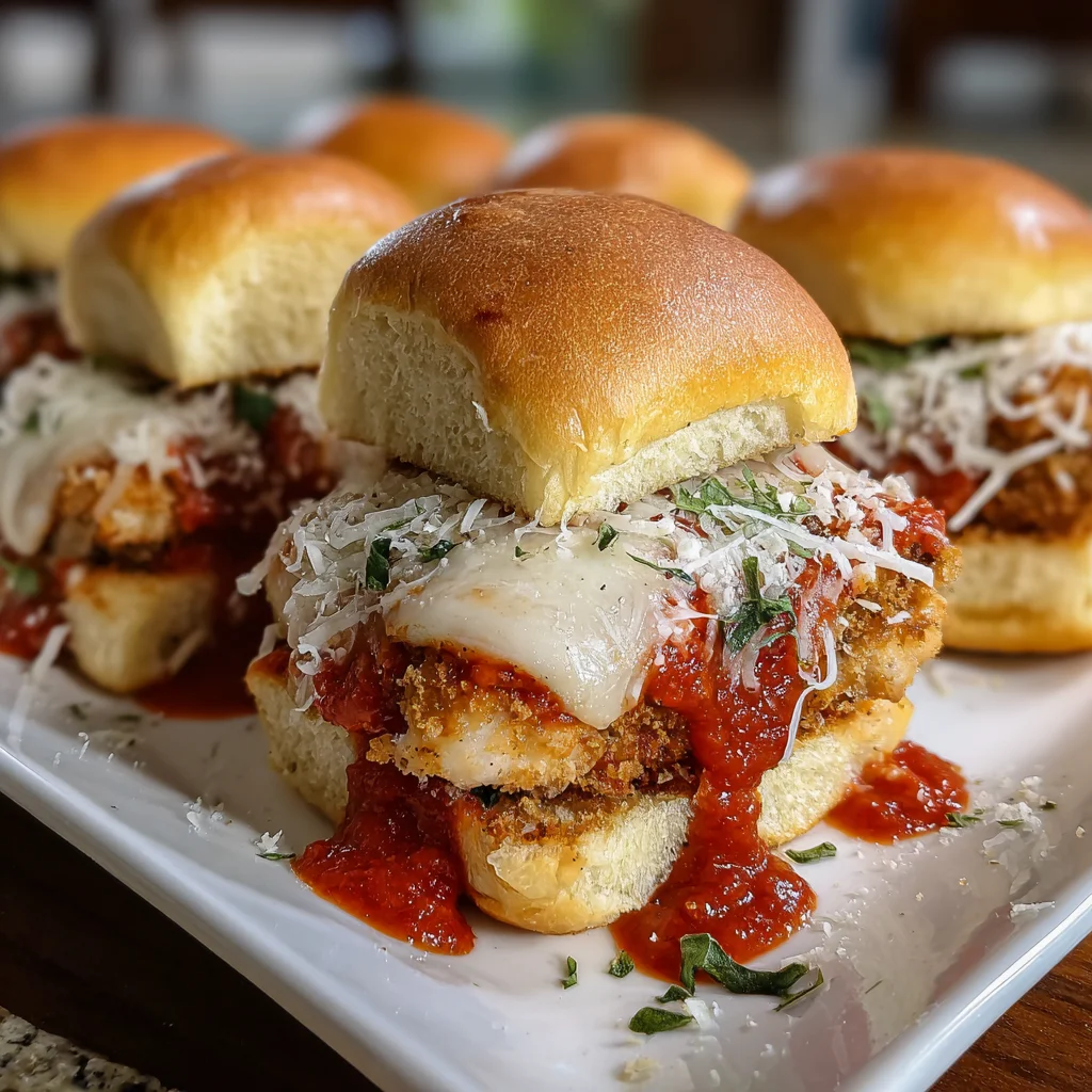 Baked Chicken Parmesan Sliders – Crispy, Cheesy & Totally Irresistible!