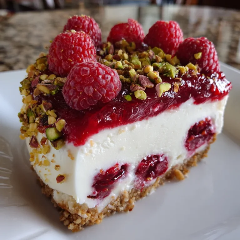 Raspberry Pistachio Cheesecake Delight – Creamy, Nutty & Bursting with Berry Bliss!