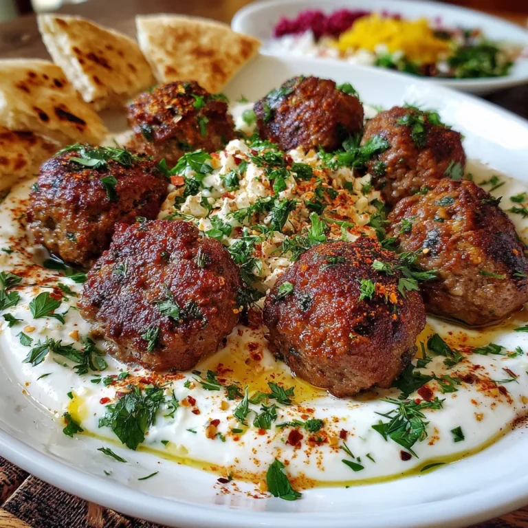 Turkish Meatballs with Yogurt Sauce – Juicy, Spiced & Creamy Perfection!