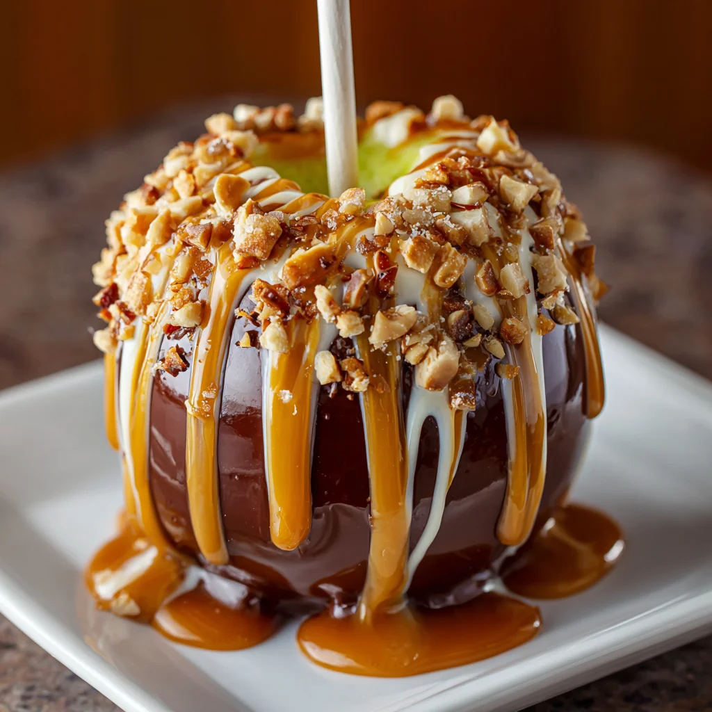 Gourmet Candy-Coated Caramel Apple Creations – Elegant, Crunchy & Perfectly Sweet!