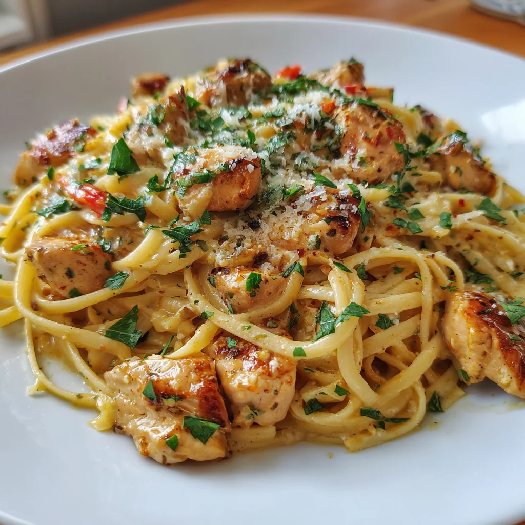 Creamy Cowboy Chicken Linguine – Bold, Cheesy & Comfortingly Hearty!