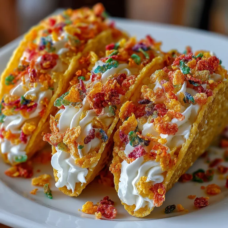 Fruity Pebbles Cheesecake Tacos – Colorful, Creamy & Fun to Eat!