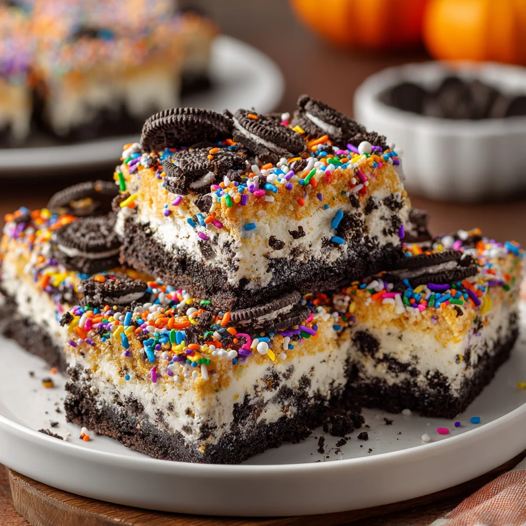 Halloween Oreo Cake Bars – Spooky, Fudgy & Frightfully Delicious!