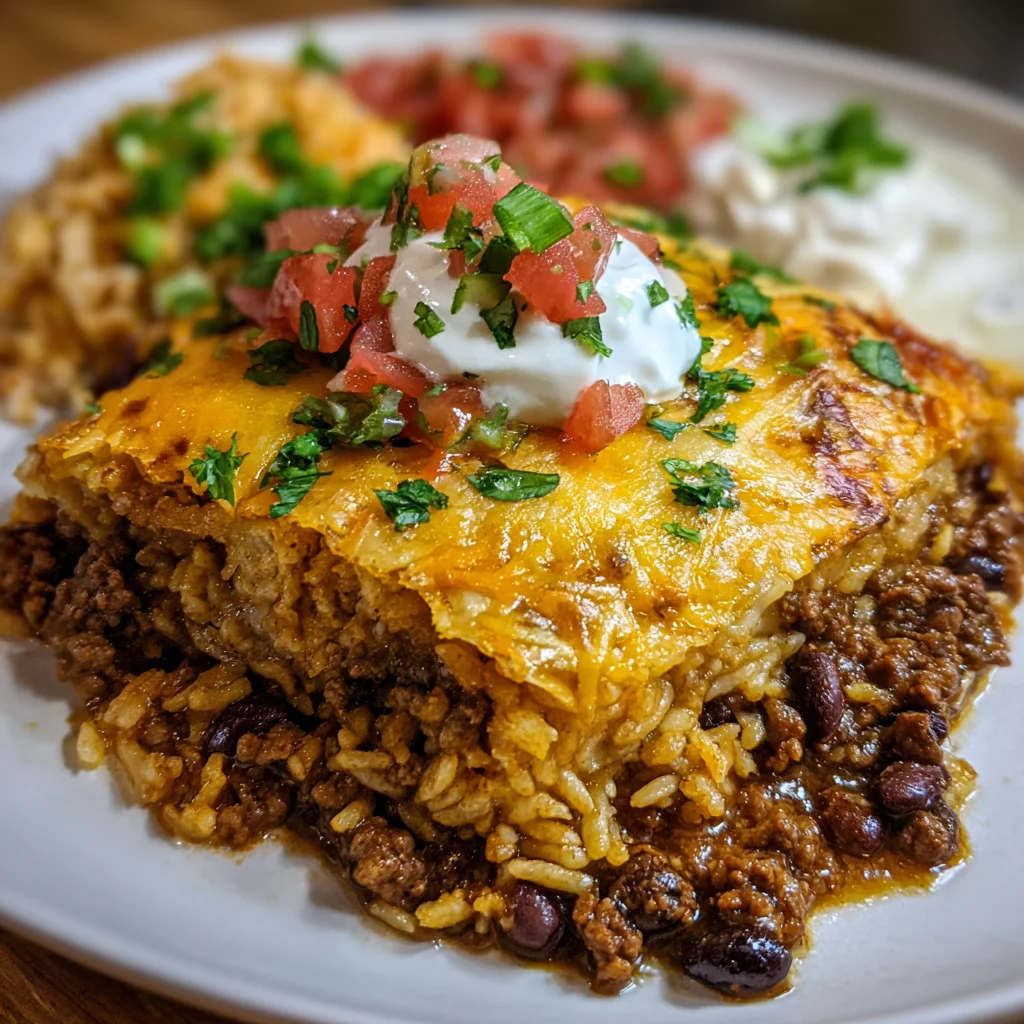 Baked Burrito Casserole – Cheesy, Hearty & Packed with Tex-Mex Flavor!