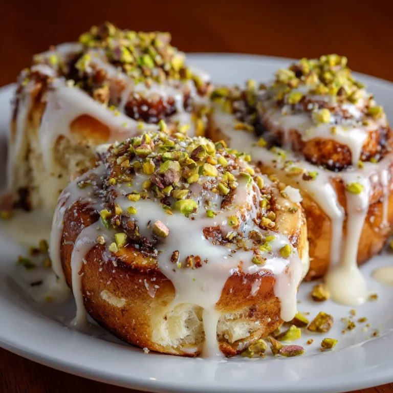 White Chocolate Pistachio Cinnamon Rolls – Soft, Gooey & Luxuriously Nutty!