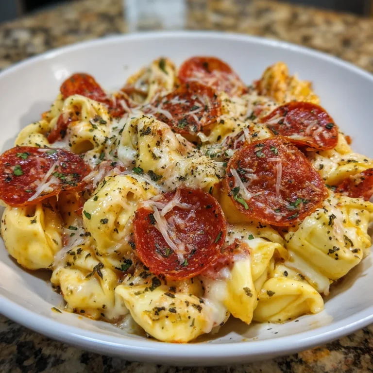 Cheese Tortellini Pepperoni Pizza Casserole – Cheesy, Saucy & Family-Favorite Delicious!