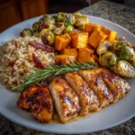 Maple Dijon Chicken with Roasted Sweet Potatoes – Sweet, Savory & Perfectly Glazed!