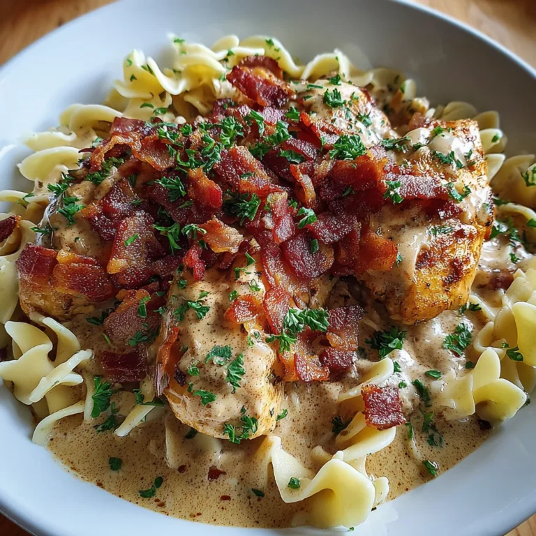 Creamy Chicken Bacon Stroganoff – Savory, Smoky & Comfort in a Bowl!
