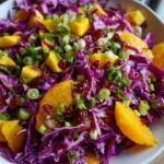 Purple Cabbage, Mango & Cranberry Slaw – Colorful, Crunchy & Bursting with Fresh Flavor!