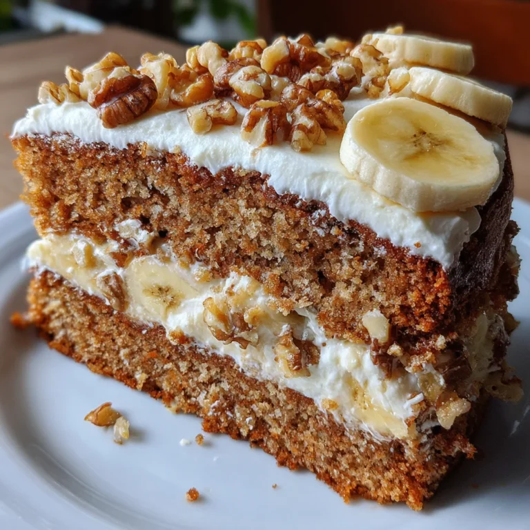 Heavenly Banana Walnut Cream Cake – Moist, Nutty & Dreamily Creamy!
