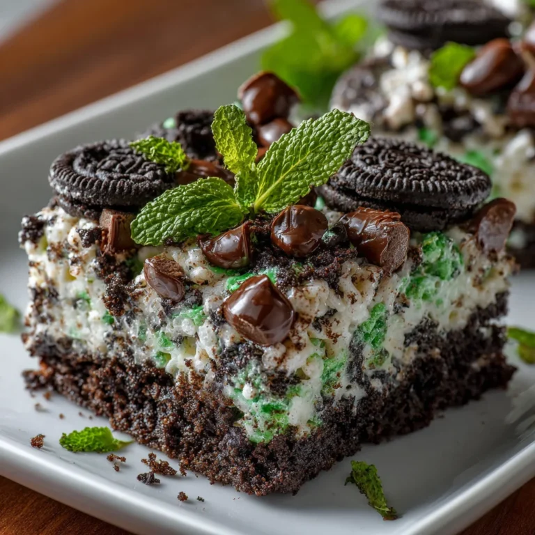 Oreo Grasshopper Rice Krispie Treats – Minty, Crunchy & Cookies-and-Cream Dreamy!