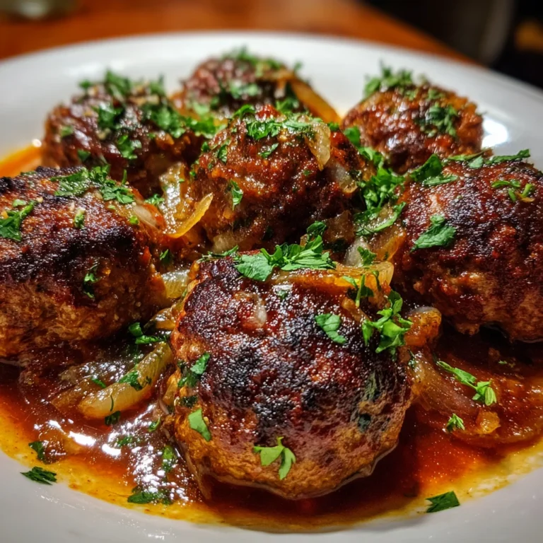 Crock Pot French Onion Meatballs – Savory, Cozy & Melt-in-Your-Mouth Delicious!