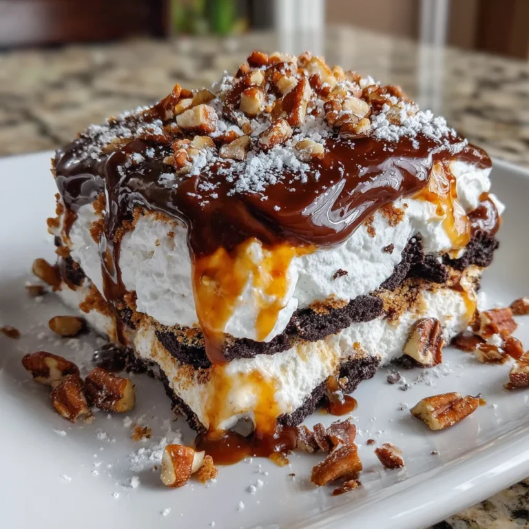 Turtle Lasagna Dessert – Decadent, Creamy & Irresistibly Chocolatey!
