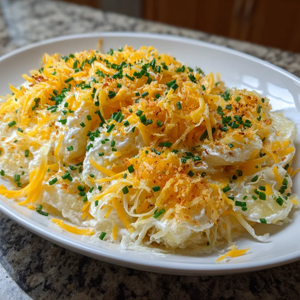 Steakhouse Potatoes Romanoff – Creamy, Cheesy & Elegantly Comforting!