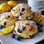 Blueberry Lemon Scones – Fluffy, Zesty & Bursting with Fresh Berries!