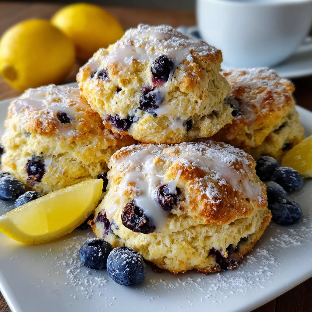 Blueberry Lemon Scones – Fluffy, Zesty & Bursting with Fresh Berries!