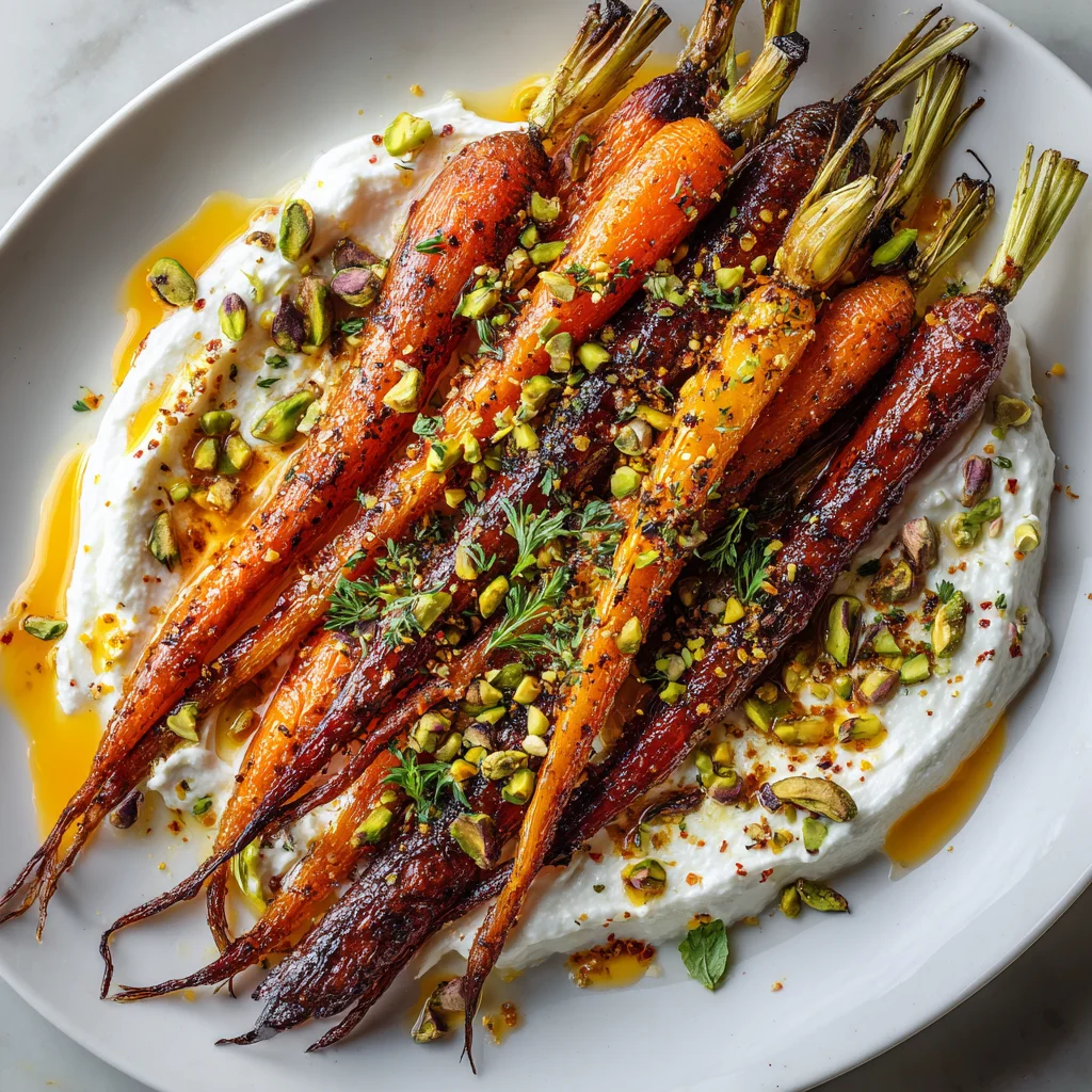 Roasted Carrots with Whipped Ricotta and Hot Honey – Sweet, Creamy & Irresistibly Elegant!