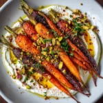 Roasted Carrots with Whipped Ricotta and Hot Honey – Sweet, Creamy & Irresistibly Elegant!