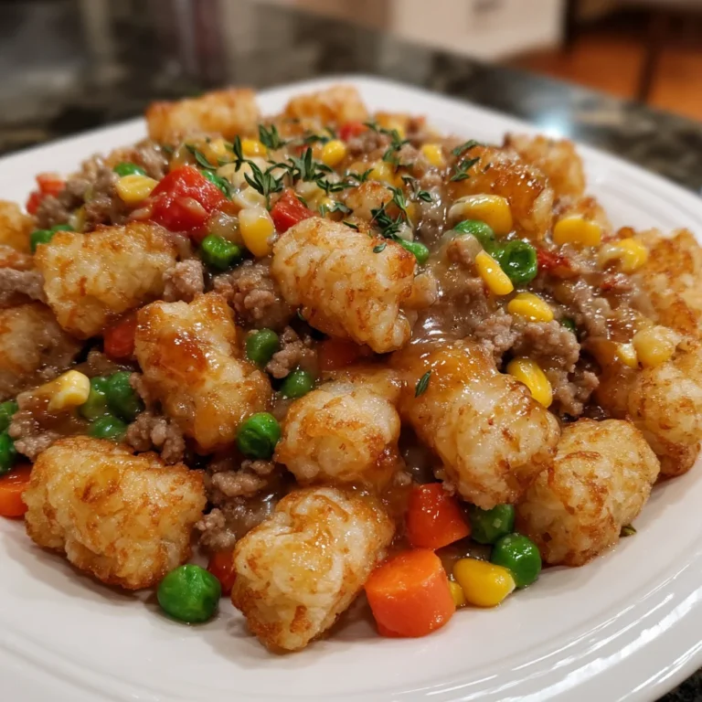 Tater Tot Turkey Casserole – Creamy, Crispy & Family-Style Comfort!