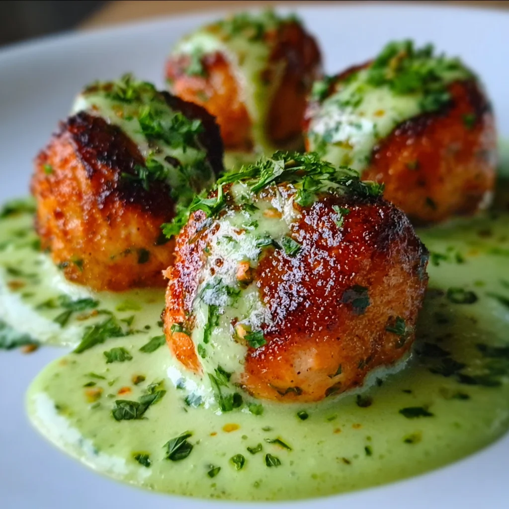 Crispy Salmon Balls with Creamy Avocado Sauce – Flaky, Zesty & Bursting with Freshness!