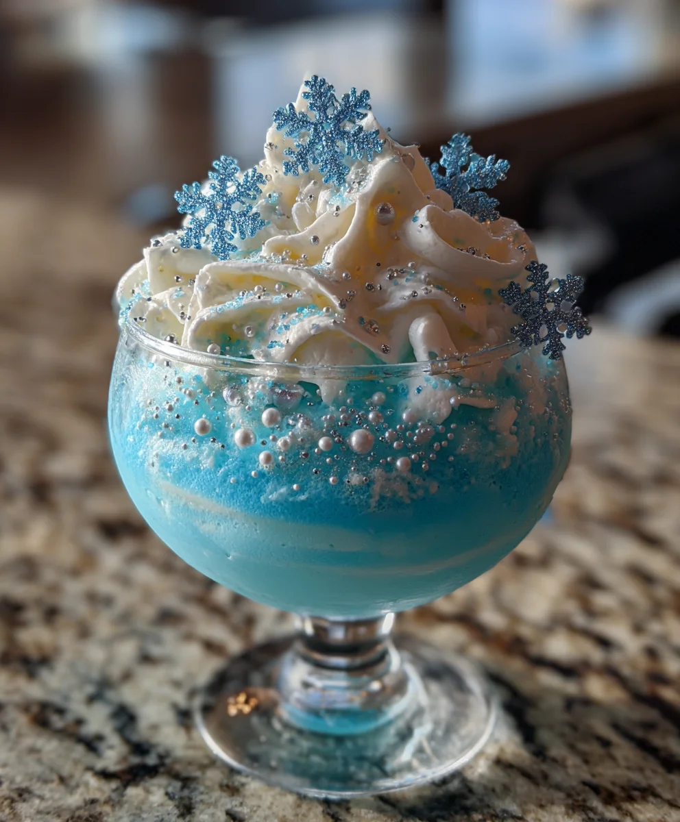 Blue Snowflake Cream Martini
