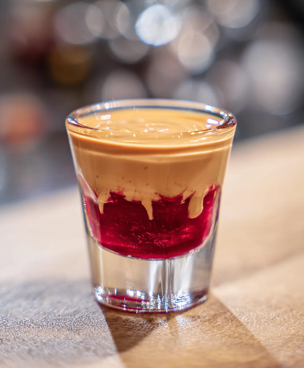 Peanut Butter & Raspberry Jelly Shot – Fun, Creamy & Nostalgically Delicious!