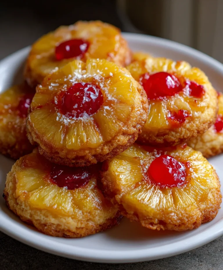 Pineapple Upside-Down Cookies – Fruity, Buttery & Mini Tropical Bliss!