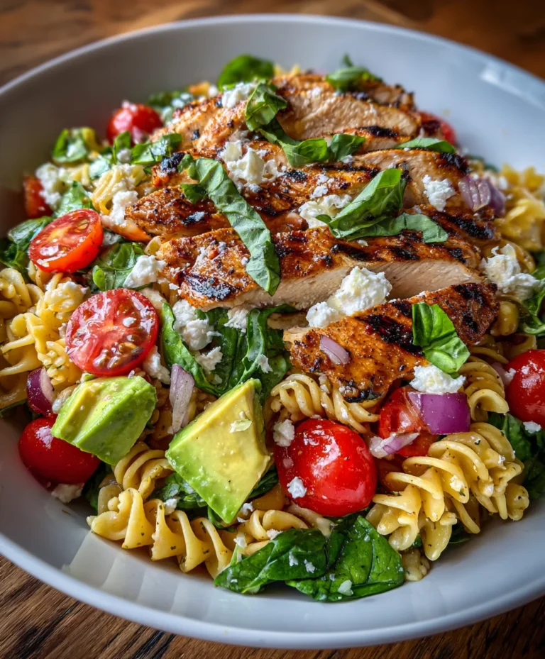 Healthy Chicken Pasta Salad with Avocado & Tomato – Fresh, Creamy & Protein-Packed!