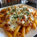Baked Ziti – Cheesy, Saucy & Classic Comfort in Every Bite!