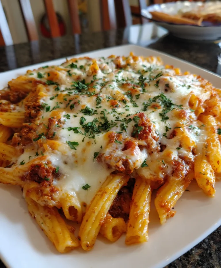 Baked Ziti – Cheesy, Saucy & Classic Comfort in Every Bite!