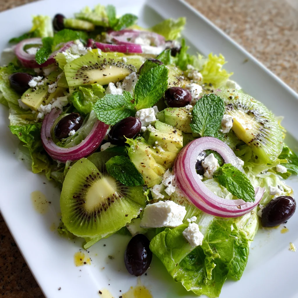 Zesty Kiwi Avocado Feta Salad – A Refreshing, Sweet & Savory Summer Delight!