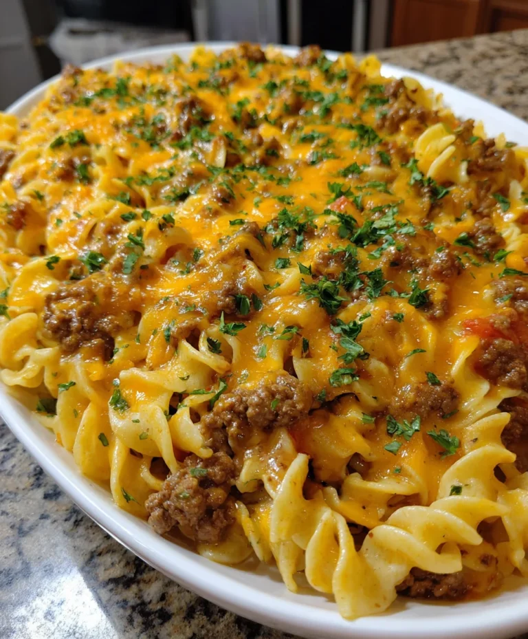 Hearty Beef Noodle Casserole – Cheesy, Comforting & Family-Friendly!