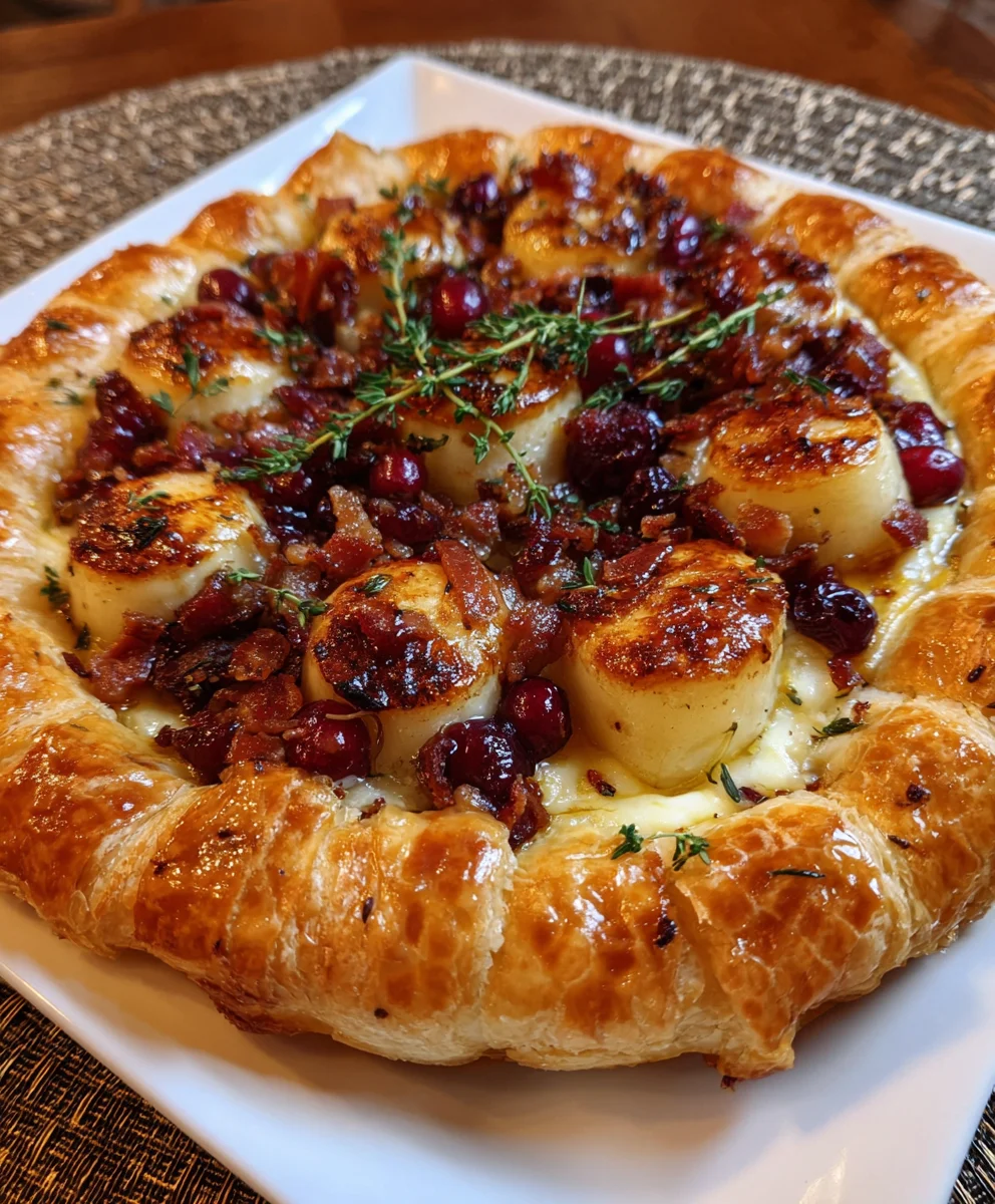 Cranberry Brie Tart with Pancetta & Thyme – Savory, Sweet & Perfectly Sophisticated!