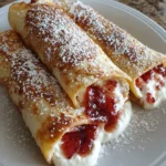 Strawberry Cheesecake Chimichangas – Crispy, Creamy & Bursting with Sweet Berry Bliss!