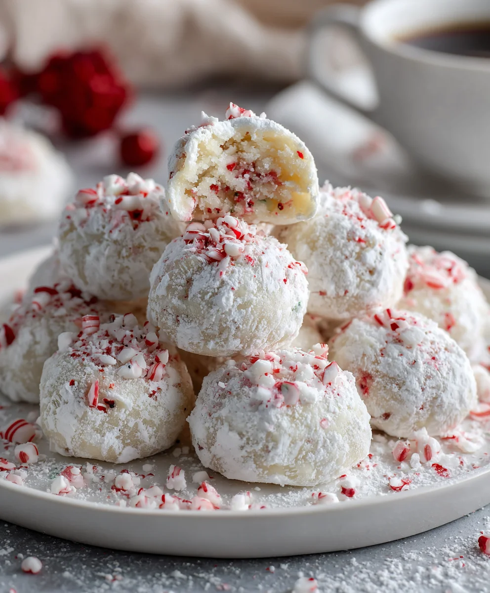 Peppermint Snowball Cookies – Minty, Festive & Melt-in-Your-Mouth Magical!