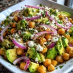 Homemade Chickpea Feta Avocado Salad – Fresh, Zesty & Protein-Packed Bliss!