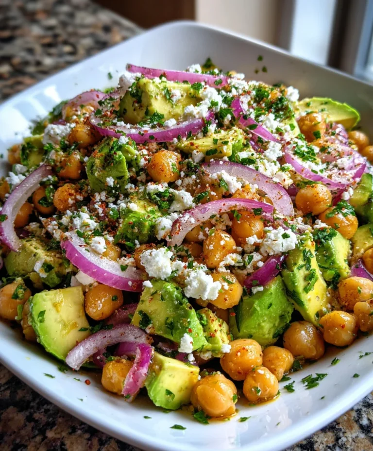 Homemade Chickpea Feta Avocado Salad – Fresh, Zesty & Protein-Packed Bliss!