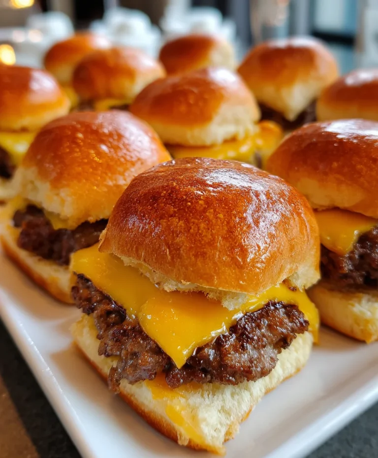 Cheeseburger Sliders – Juicy, Cheesy & Party-Perfect Bites!