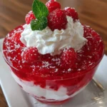Raspberry Jello Fluff Dessert – Light, Creamy & Bursting with Berry Bliss!
