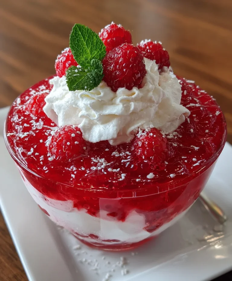 Raspberry Jello Fluff Dessert – Light, Creamy & Bursting with Berry Bliss!