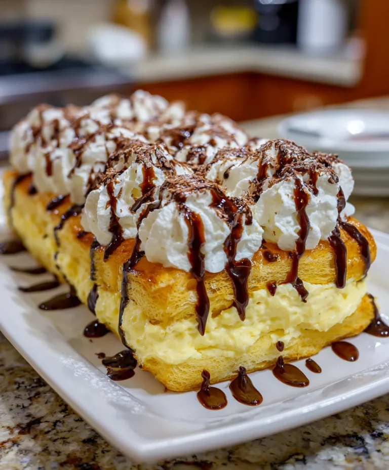 Easy Eclair Cake Dessert – Creamy, Chocolatey & Impossible to Resist!