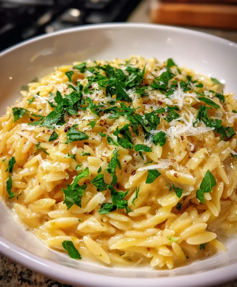 Creamy Garlic Parmesan Orzo – Silky, Cheesy & Comfort in Every Bite!