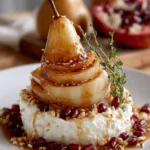 Golden Caramelized Pear & Burrata Towers – Elegant, Creamy & Absolutely Heavenly!