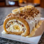 Banana Cake Cream Cheese Roll – Soft, Sweet & Swirled with Dreamy Perfection!