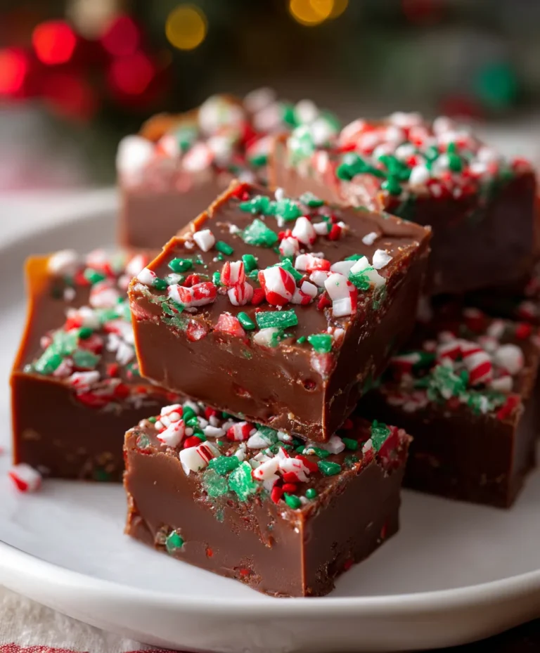 3-Ingredient Christmas Fudge Squares – Rich, Creamy & Holiday-Ready in Minutes!